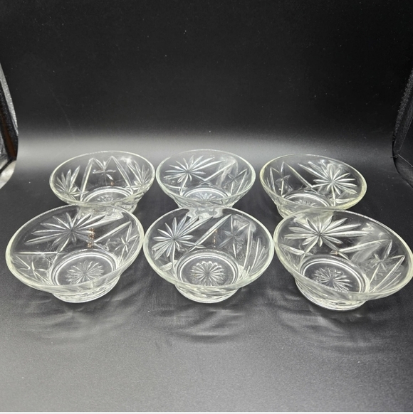 Anchor Hocking Other - 6 Anchor Hocking Prescut Starburst Custard Dessert Fruit Oatmeal Cups